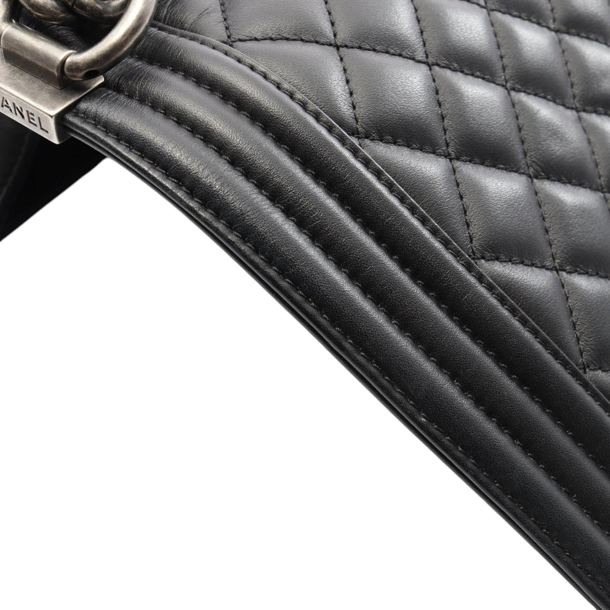Chanel Old Medium Quilted Lambskin Boy Flap