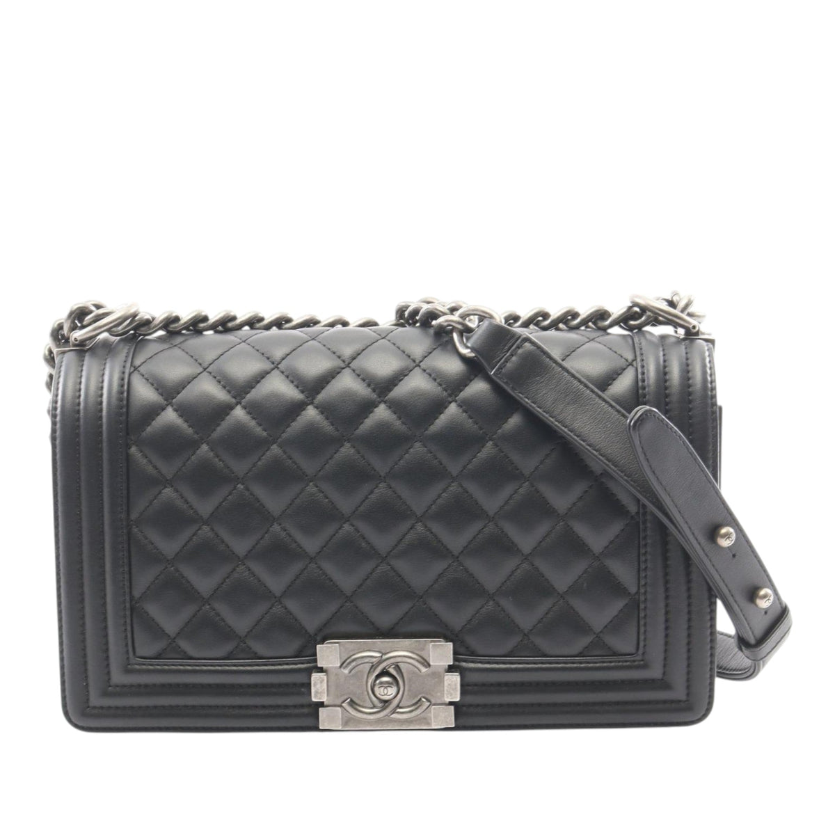 Chanel Old Medium Quilted Lambskin Boy Flap