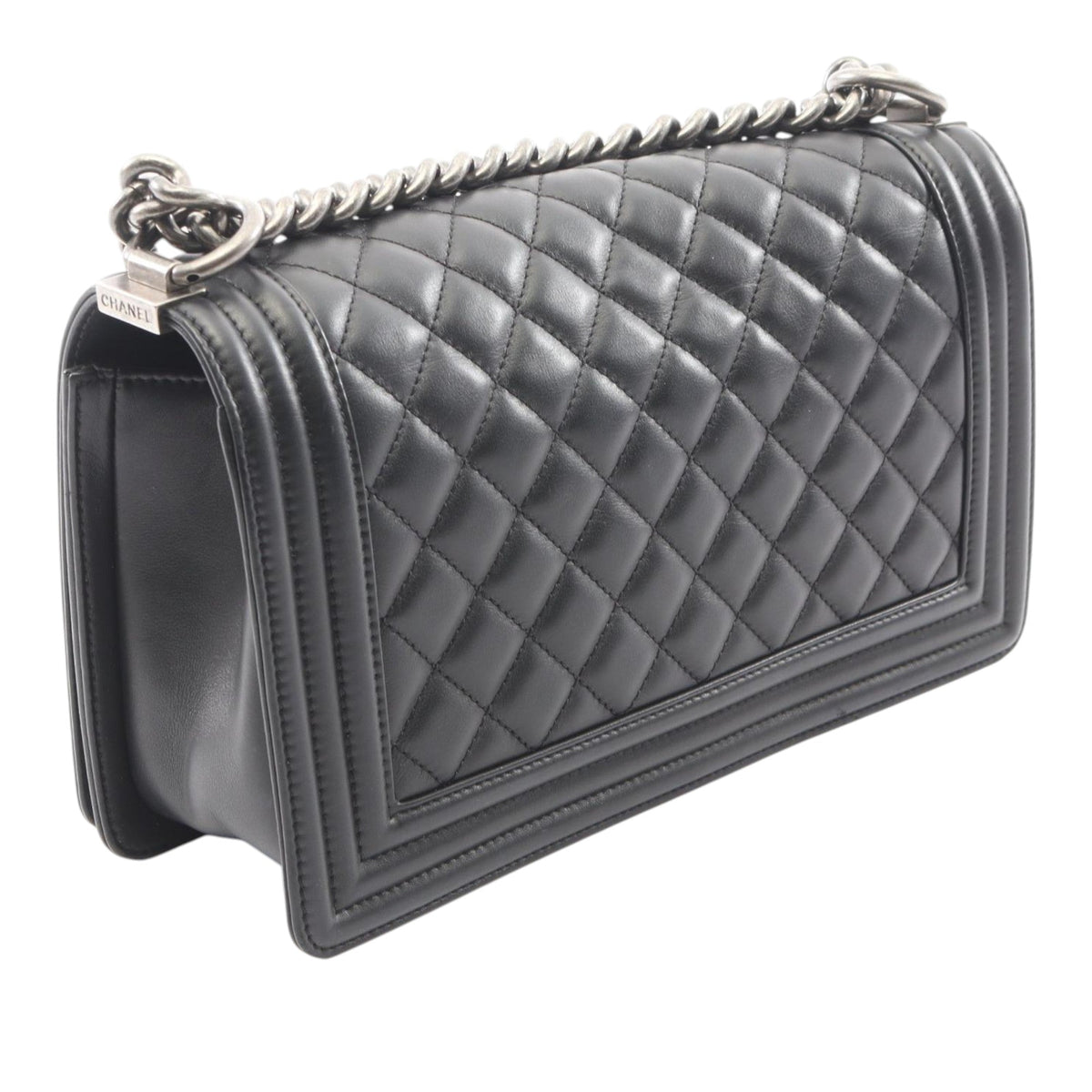 Chanel Old Medium Quilted Lambskin Boy Flap