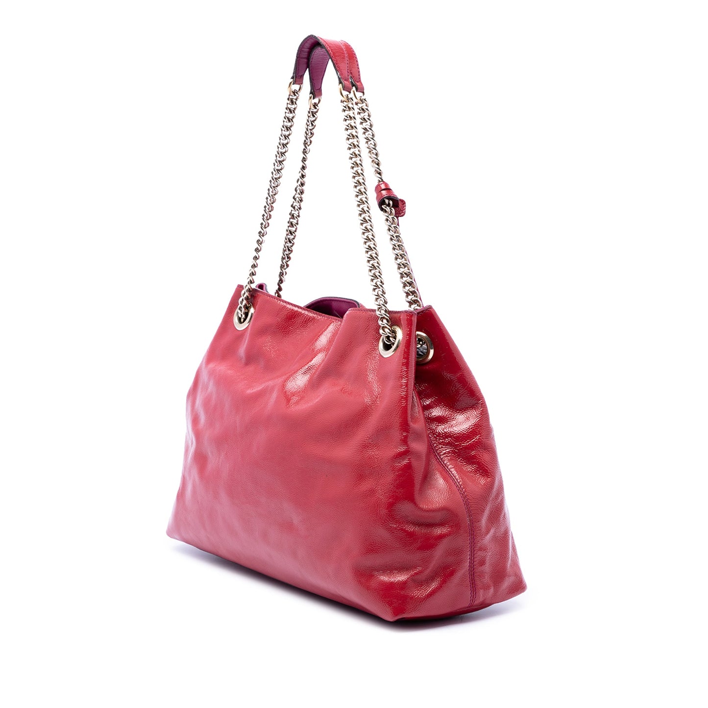 Gucci Medium Patent Soho Chain Tote