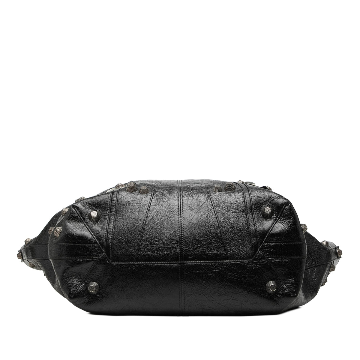 Balenciaga Large Arena Lambskin Motocross Le Cagole Carry All Tote — Black
