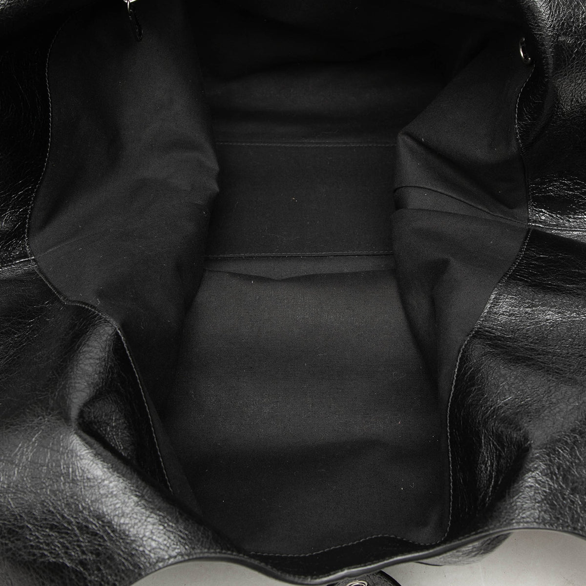 Balenciaga Large Arena Lambskin Motocross Le Cagole Carry All Tote — Black