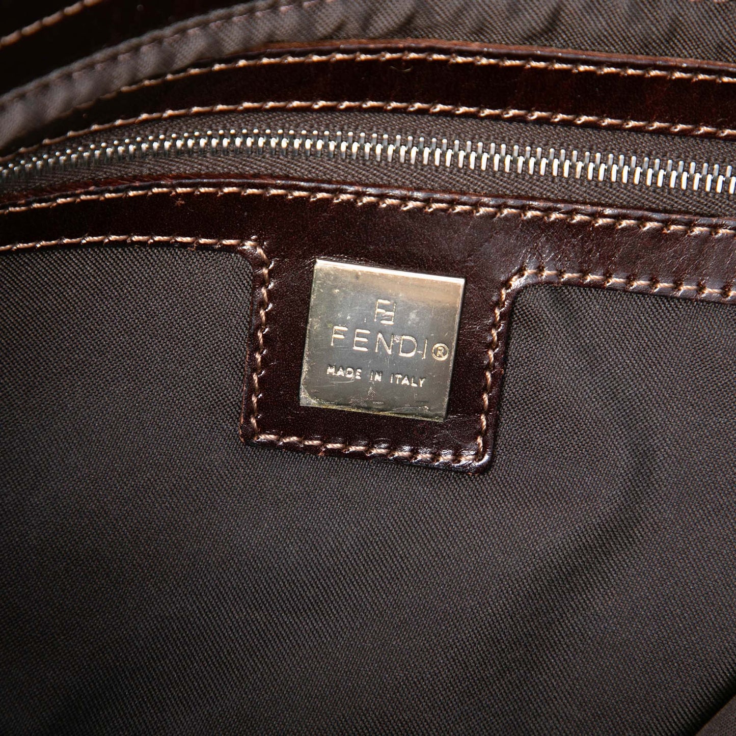 Fendi Zucca Canvas Shoulder Bag