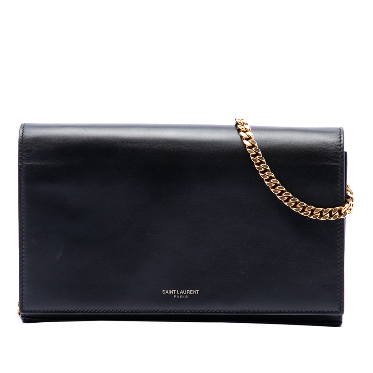 Saint Laurent Mini Smooth Calfskin Paris Wallet on Chain
