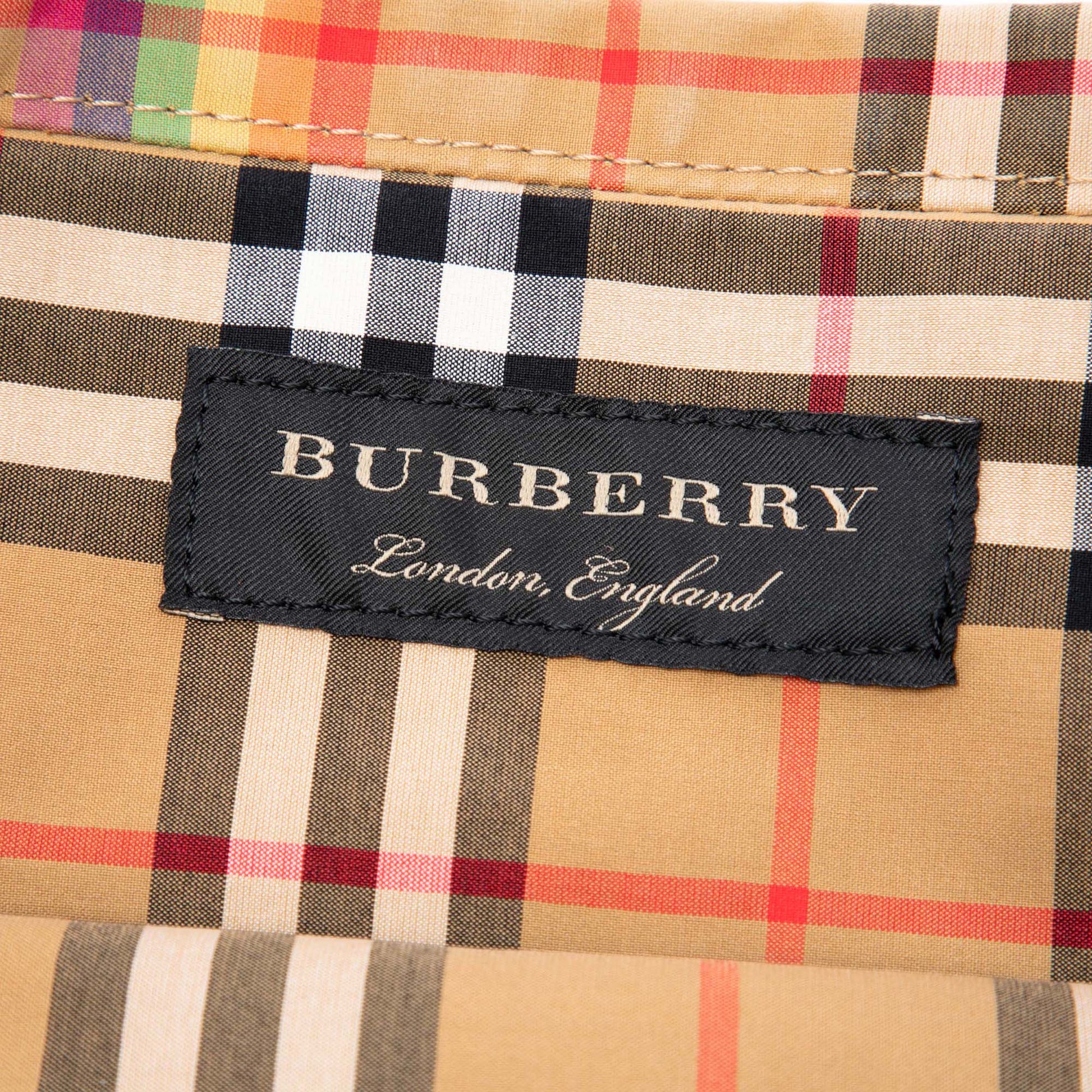 Burberry House Check Canvas Rainbow Tote