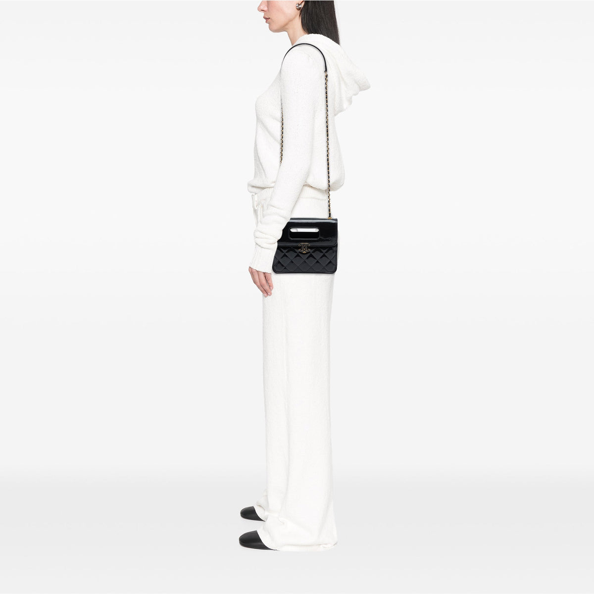 Chanel Mini Quilted Patent Graphic Catch Flap