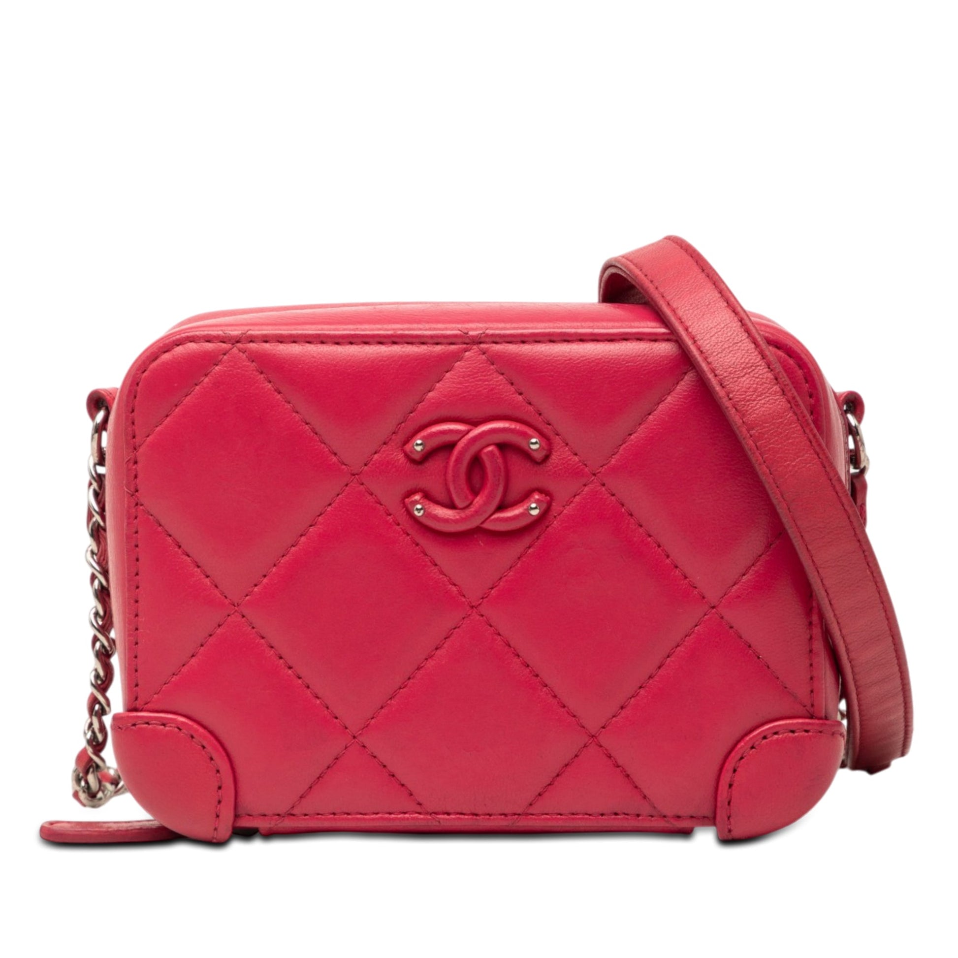 Chanel Mini Quilted Lambskin Covered CC Camera Bag