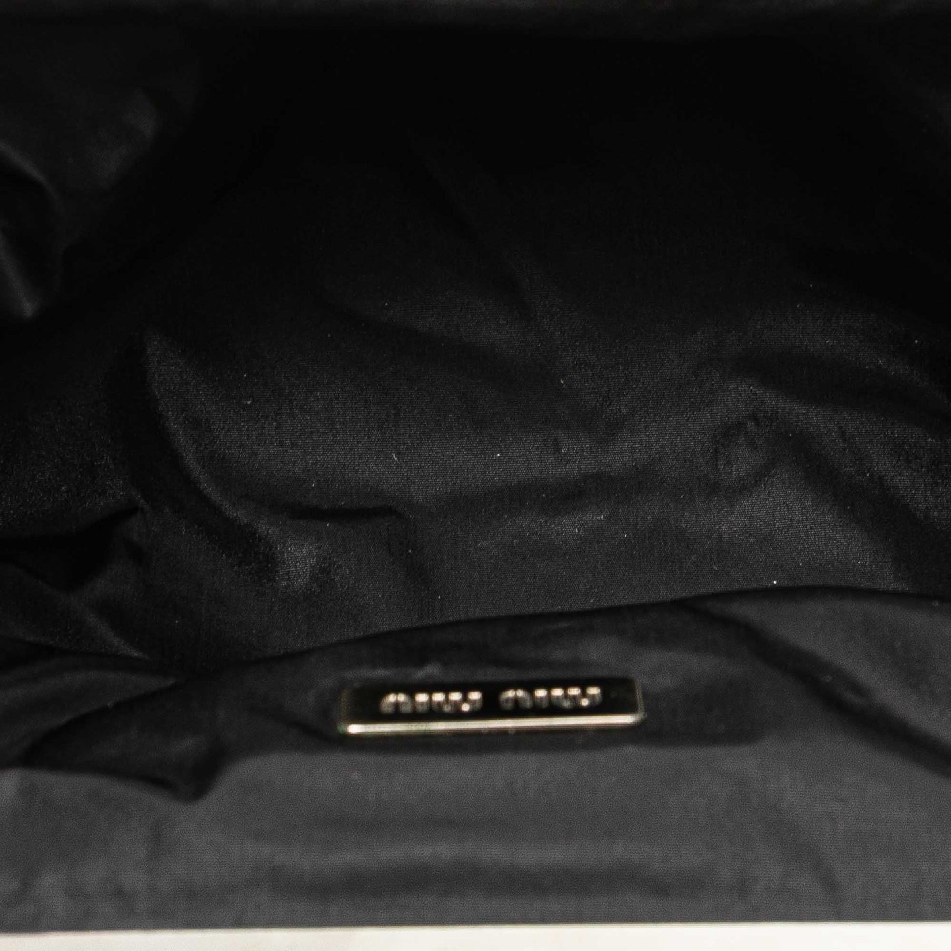 Miu Miu Satin Clasp Clutch on Strap