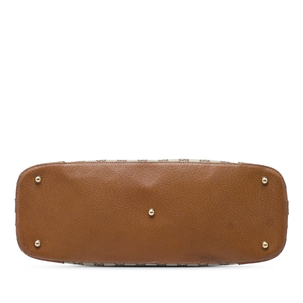 Gucci GG Canvas Dome Nailhead Handbag — Beige