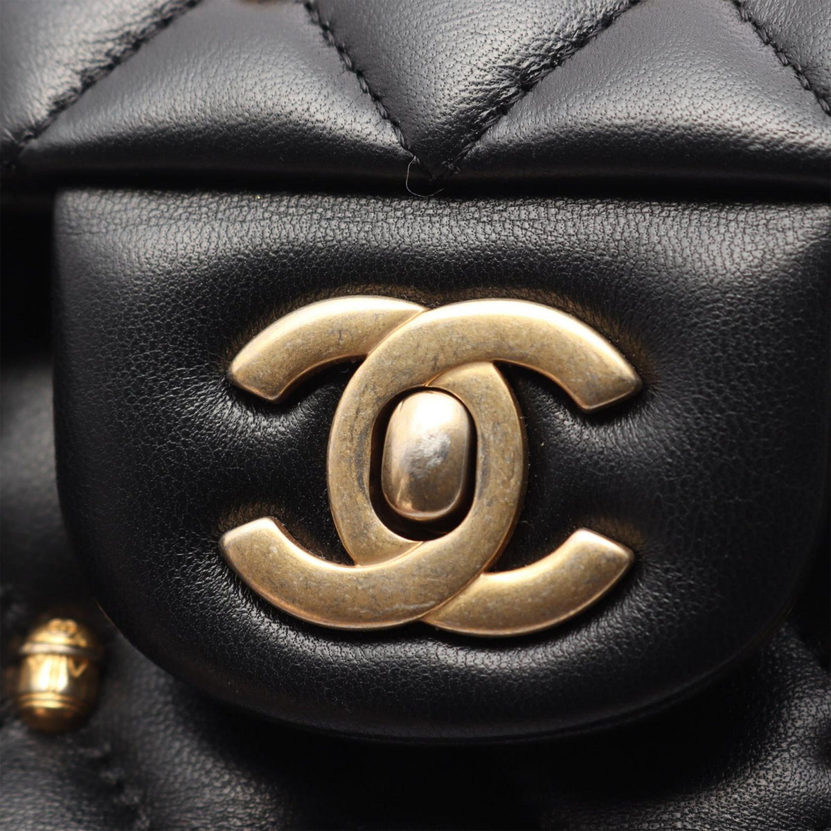 Chanel Medium Classic Lambskin Egyptian Amulet Charms Double Flap