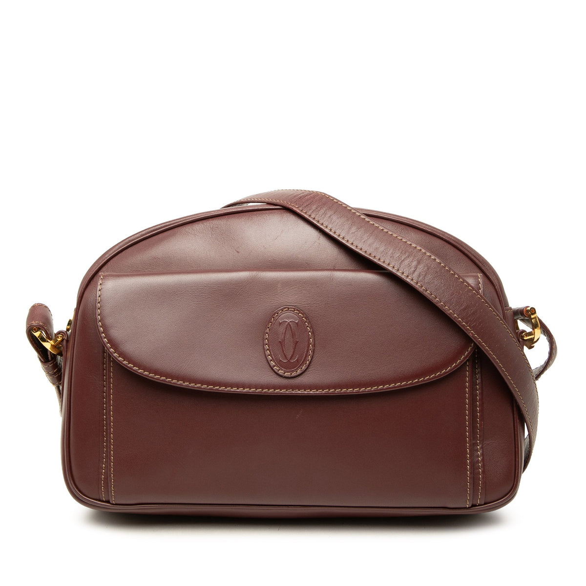 Cartier Leather Must De Cartier Crossbody — Red