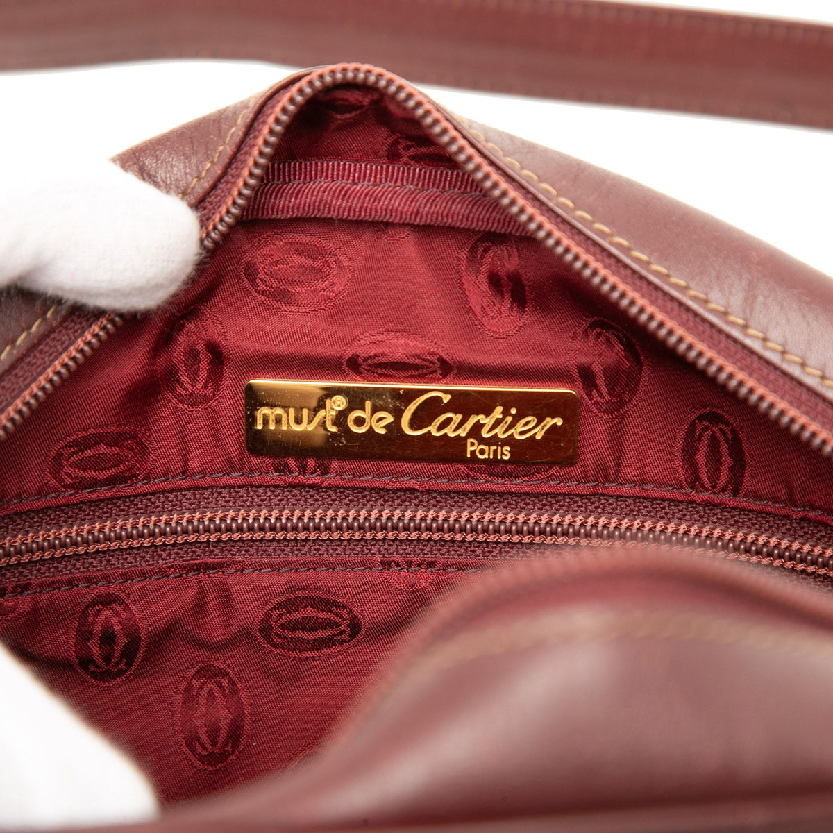 Cartier Leather Must De Cartier Crossbody — Red