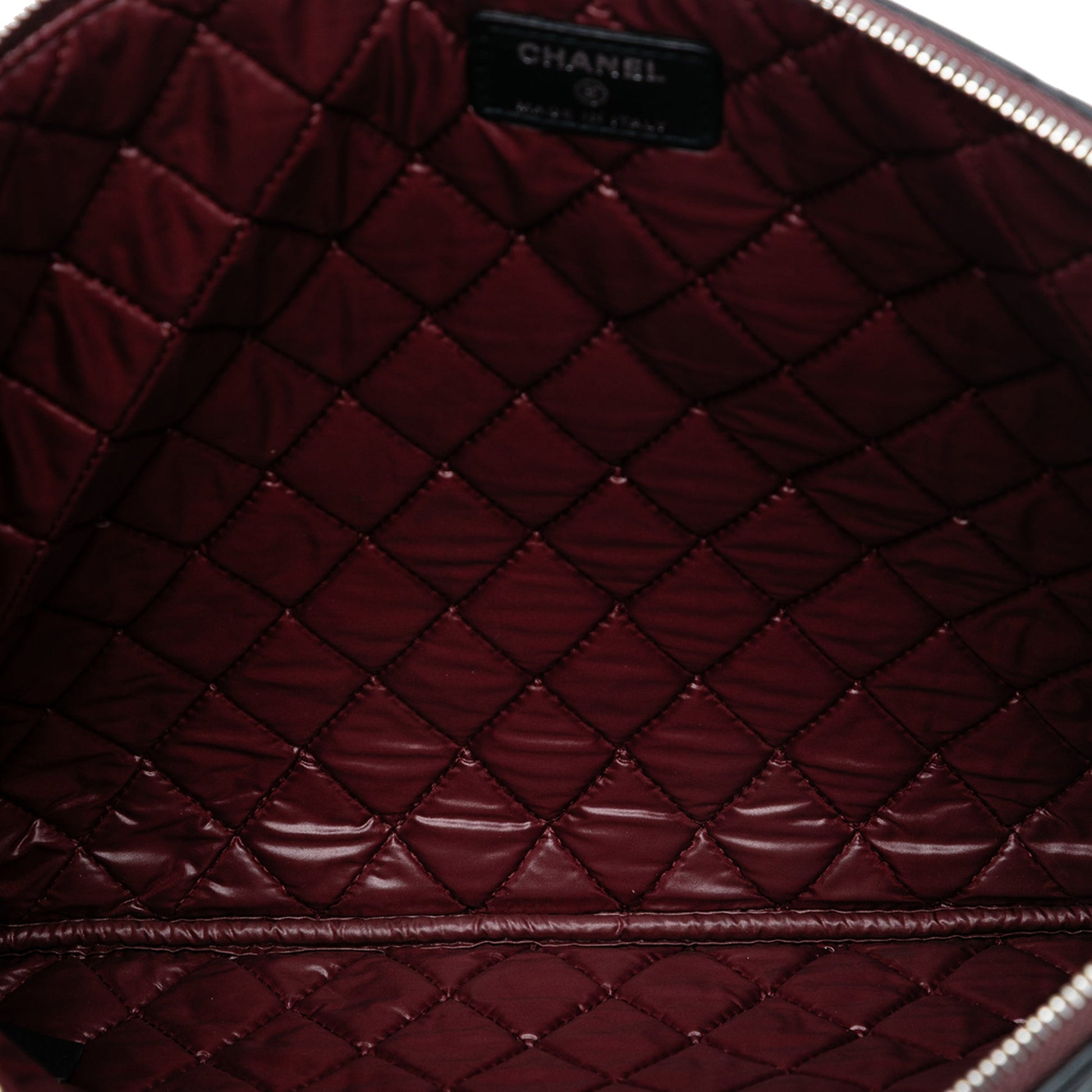 Chanel Large Quilted Lambskin O Case Clutch