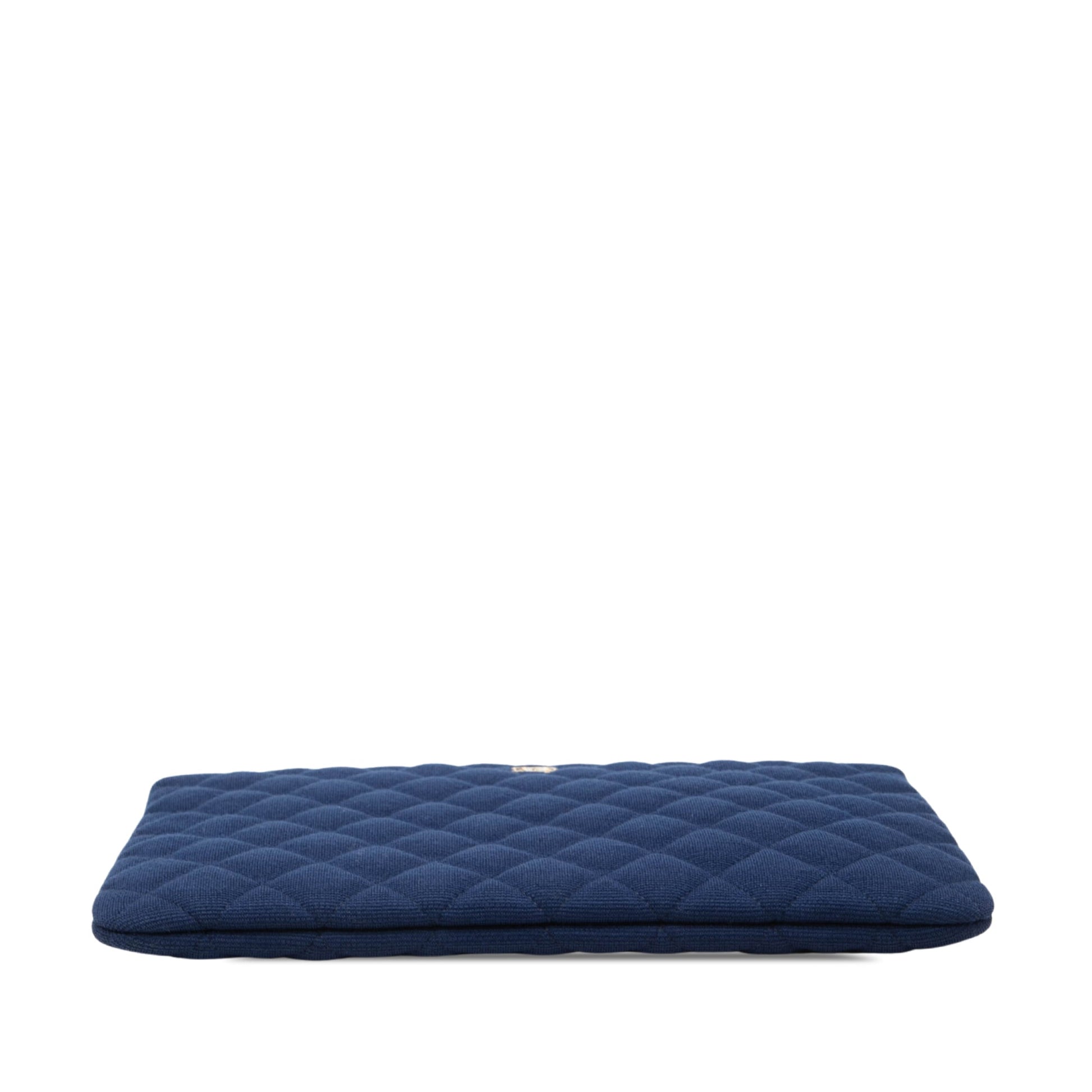 Chanel Medium Quilted Jersey O Case Clutch