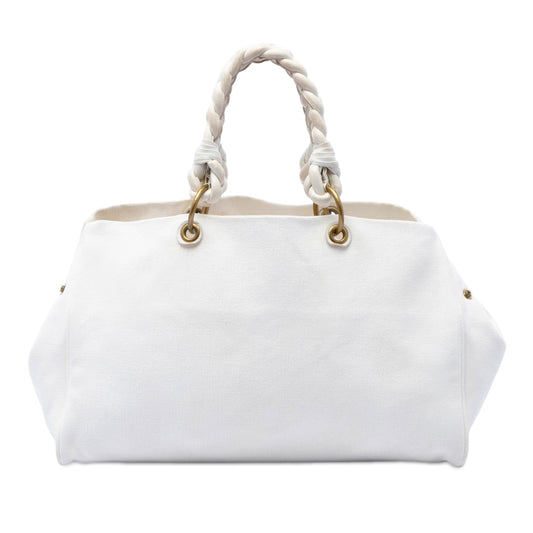 Bottega Veneta Canvas Braided Tote