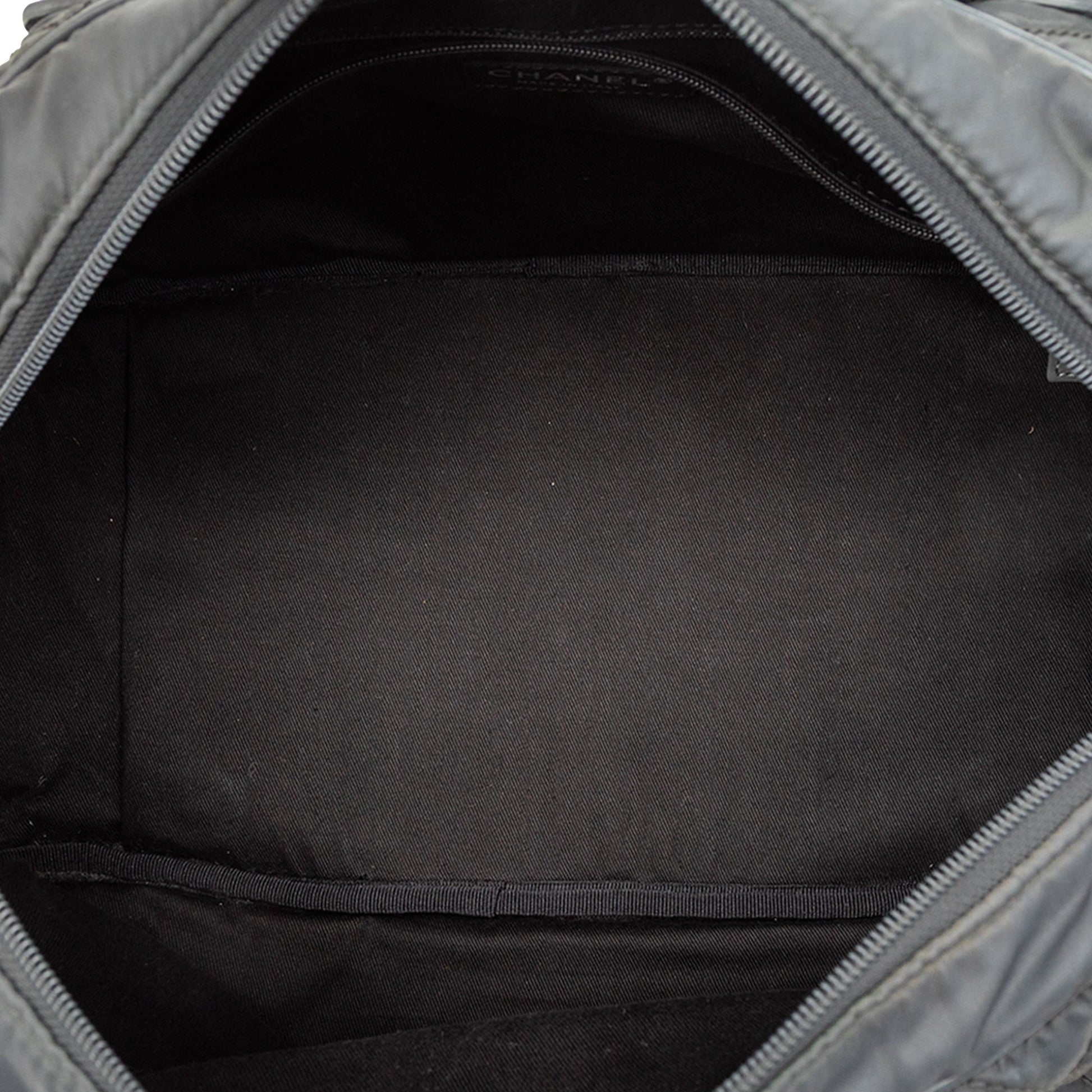 Chanel Paris New York Quilted Nylon Duffle Handbag