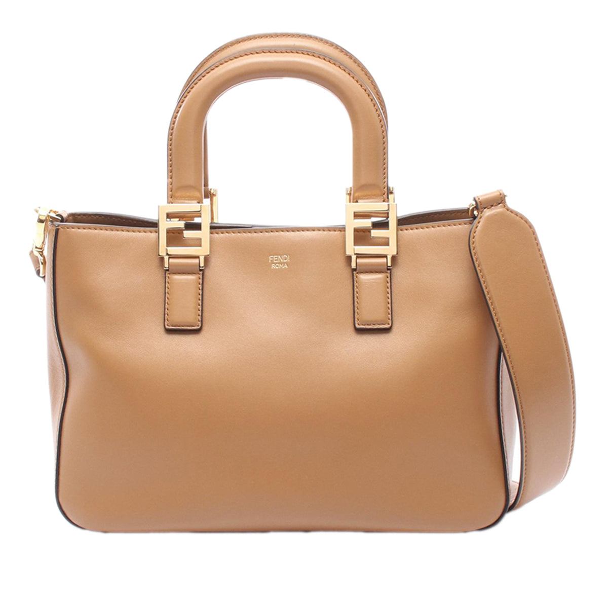 Fendi Small Leather Selleria FF Tote