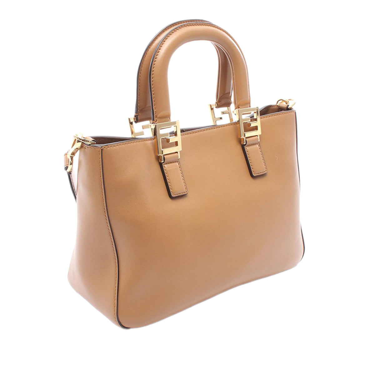 Fendi Small Leather Selleria FF Tote