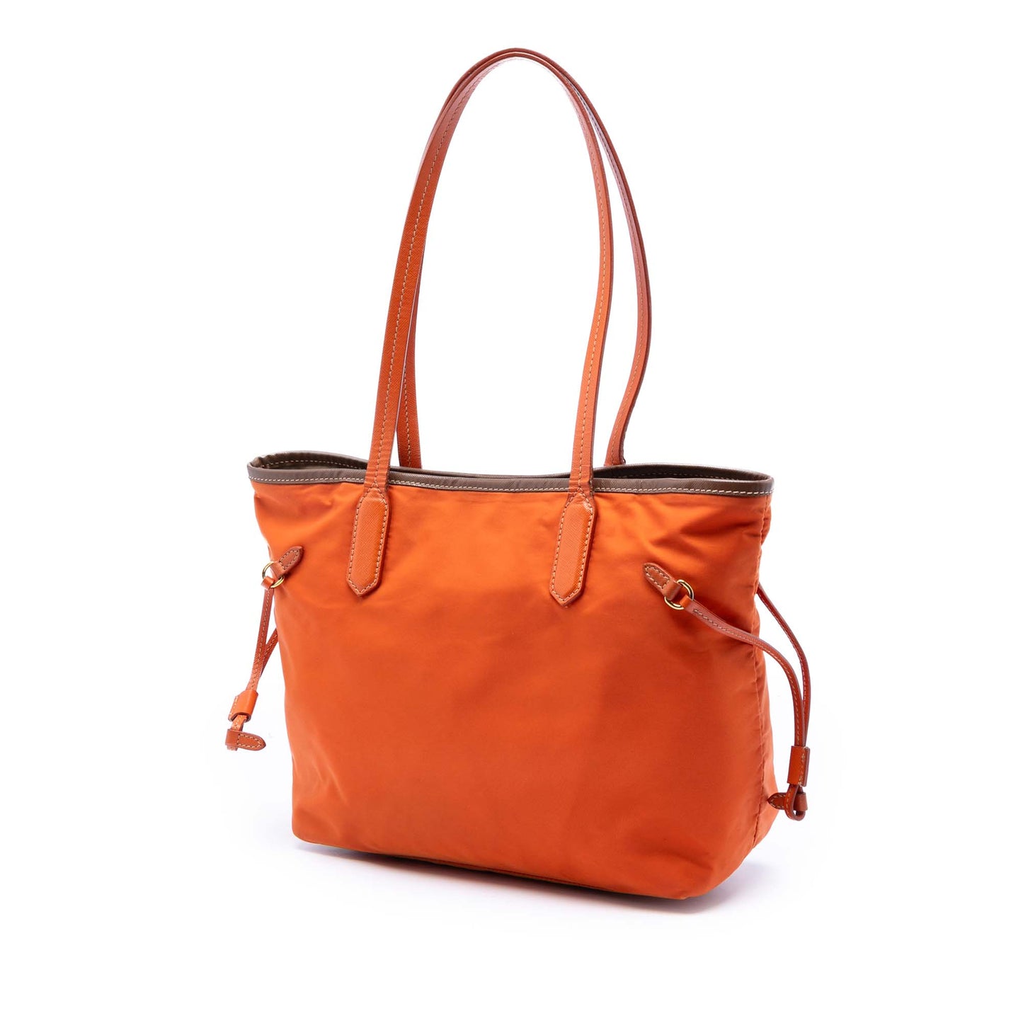 Prada Saffiano Trimmed Tessuto Open Tote
