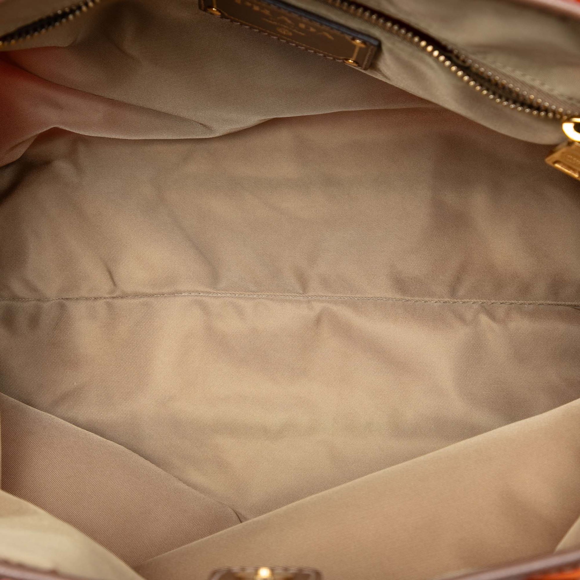 Prada Saffiano Trimmed Tessuto Open Tote