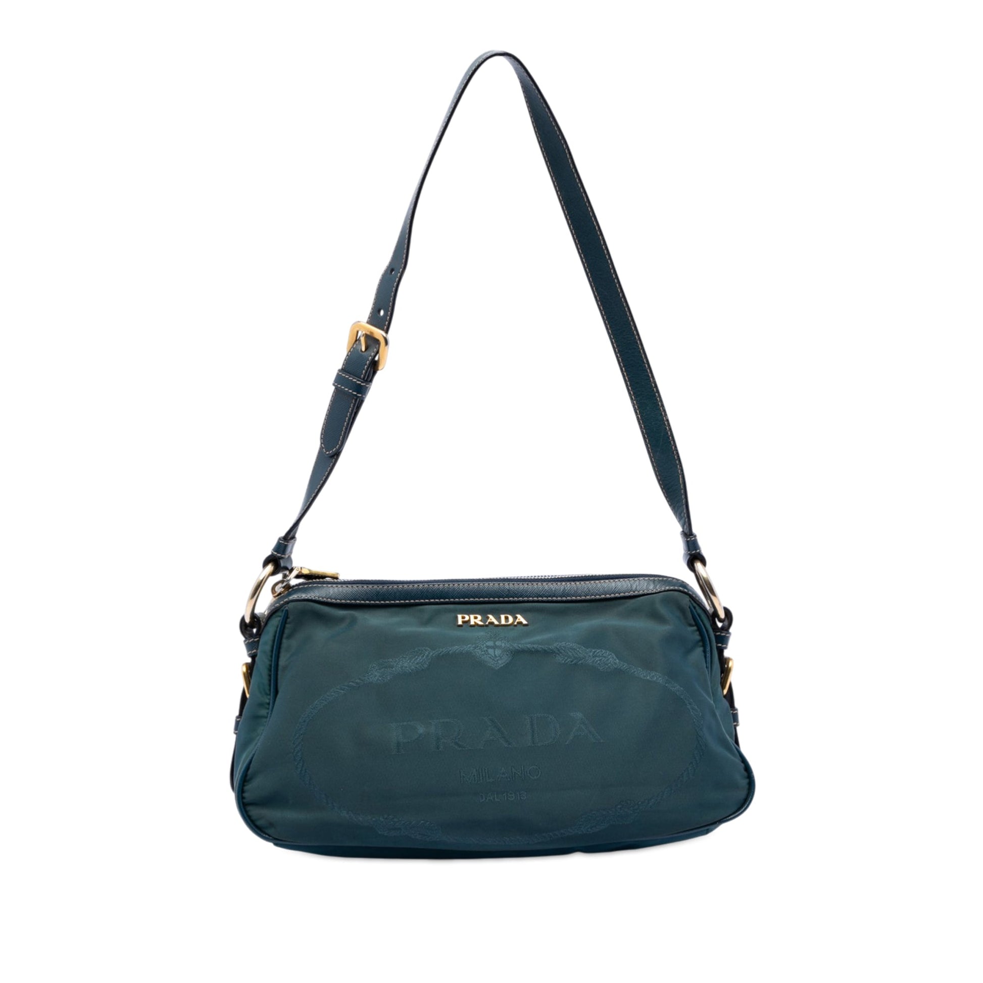 Prada Tessuto Canapa Logo Shoulder Bag