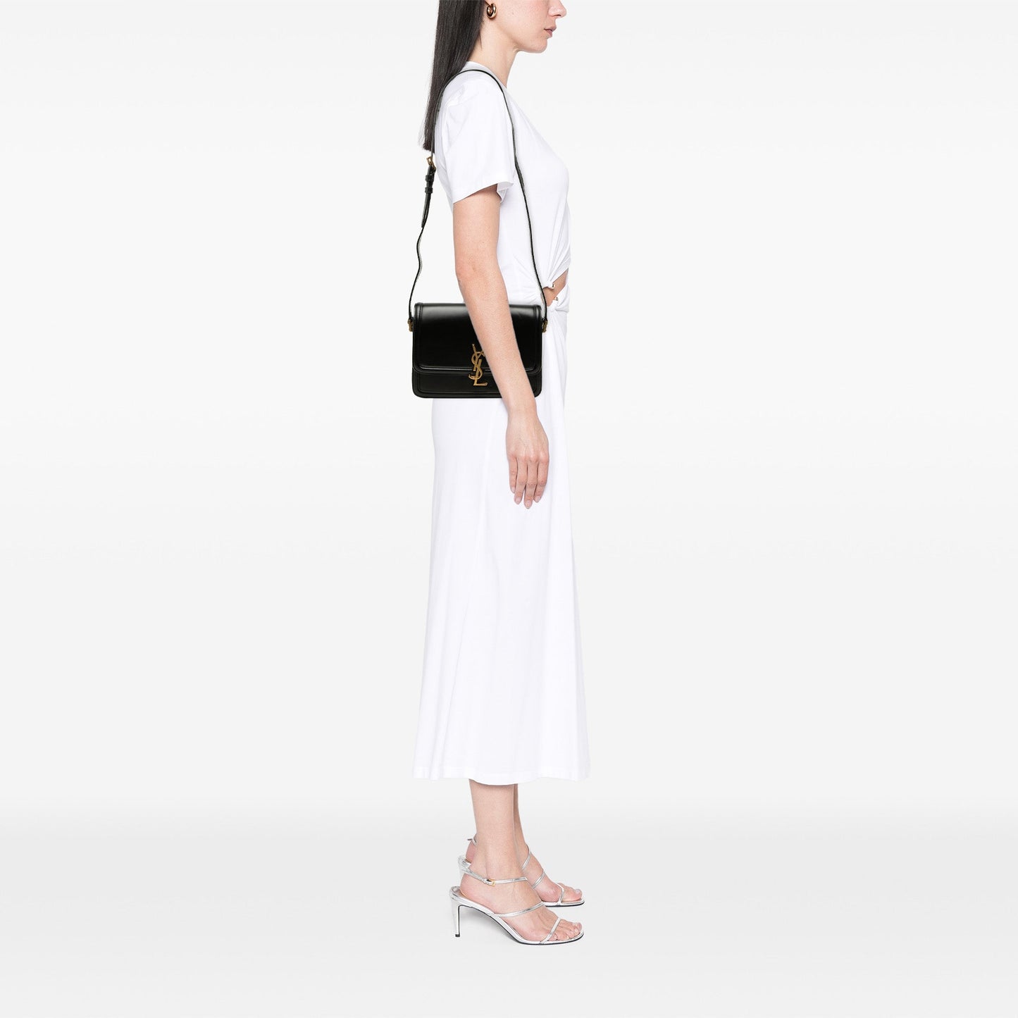 Saint Laurent Medium Calfskin Solferino Satchel In Box