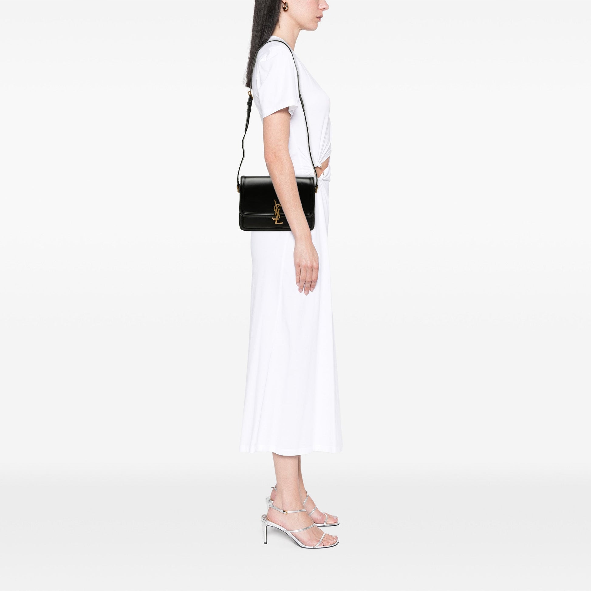 Saint Laurent Medium Calfskin Solferino Satchel In Box