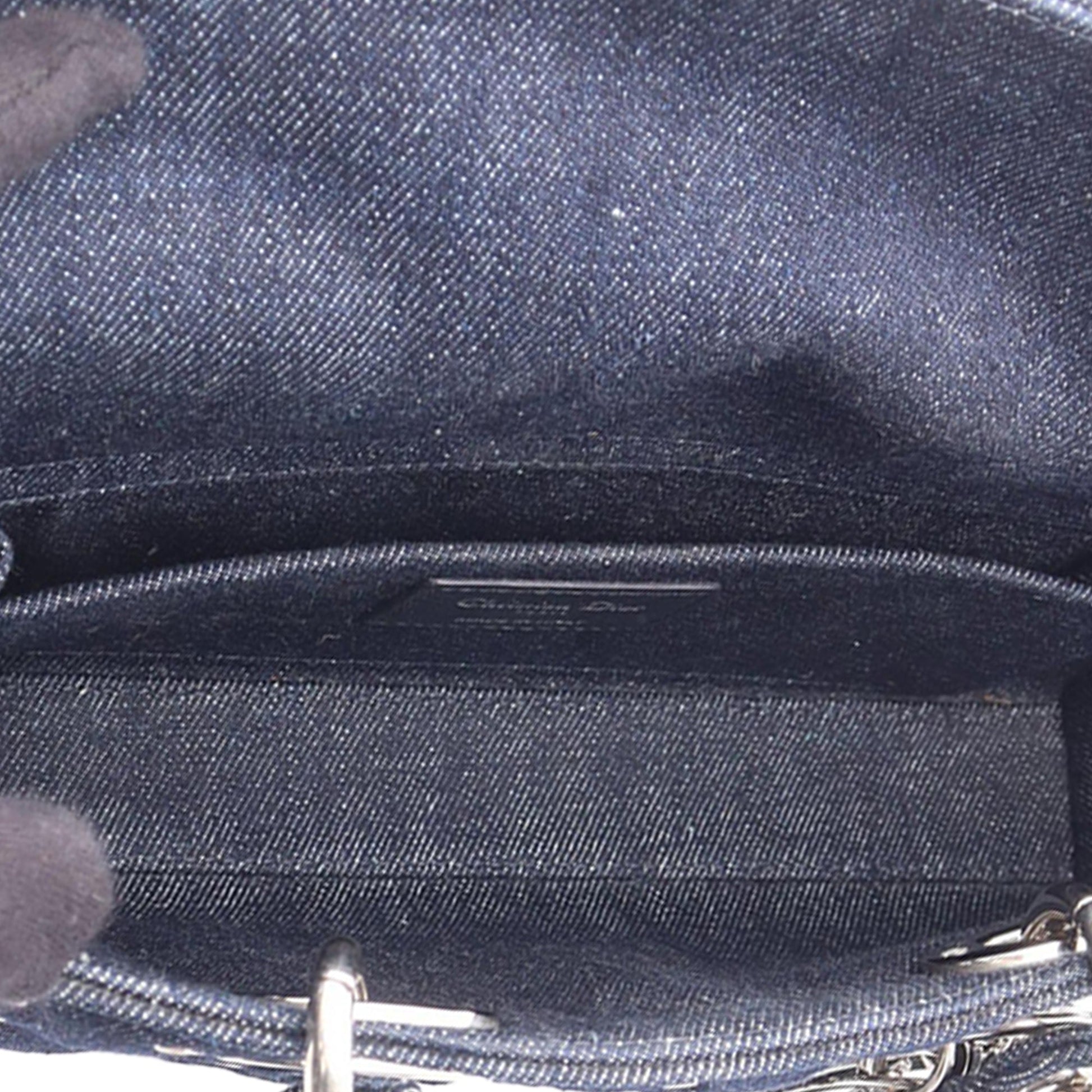 Dior Medium Denim Cannage Eyelet Lady D Joy