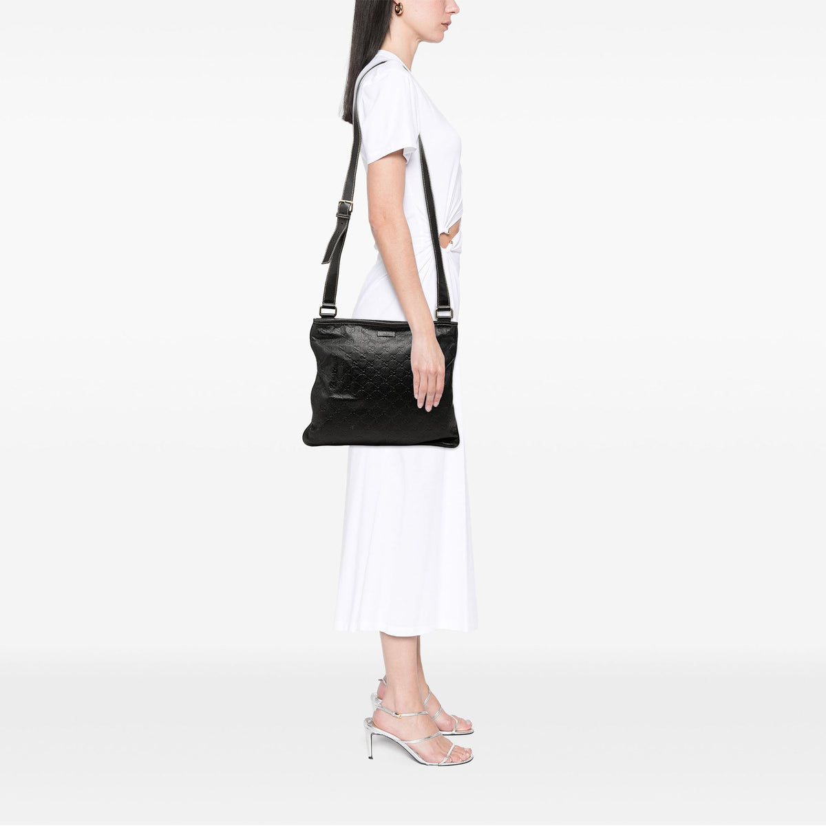 Gucci Guccissima Crossbody — Black