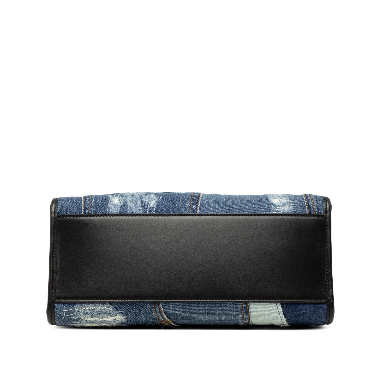 Dolce & Gabbana Denim Patchwork Logo Shopper Tote