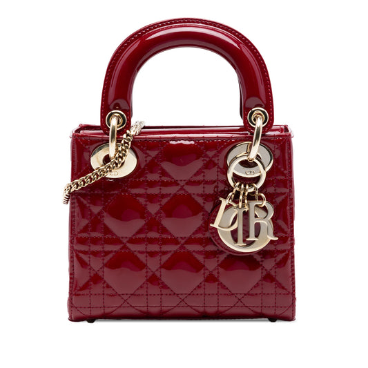 Dior Mini Patent Cannage Lady Dior