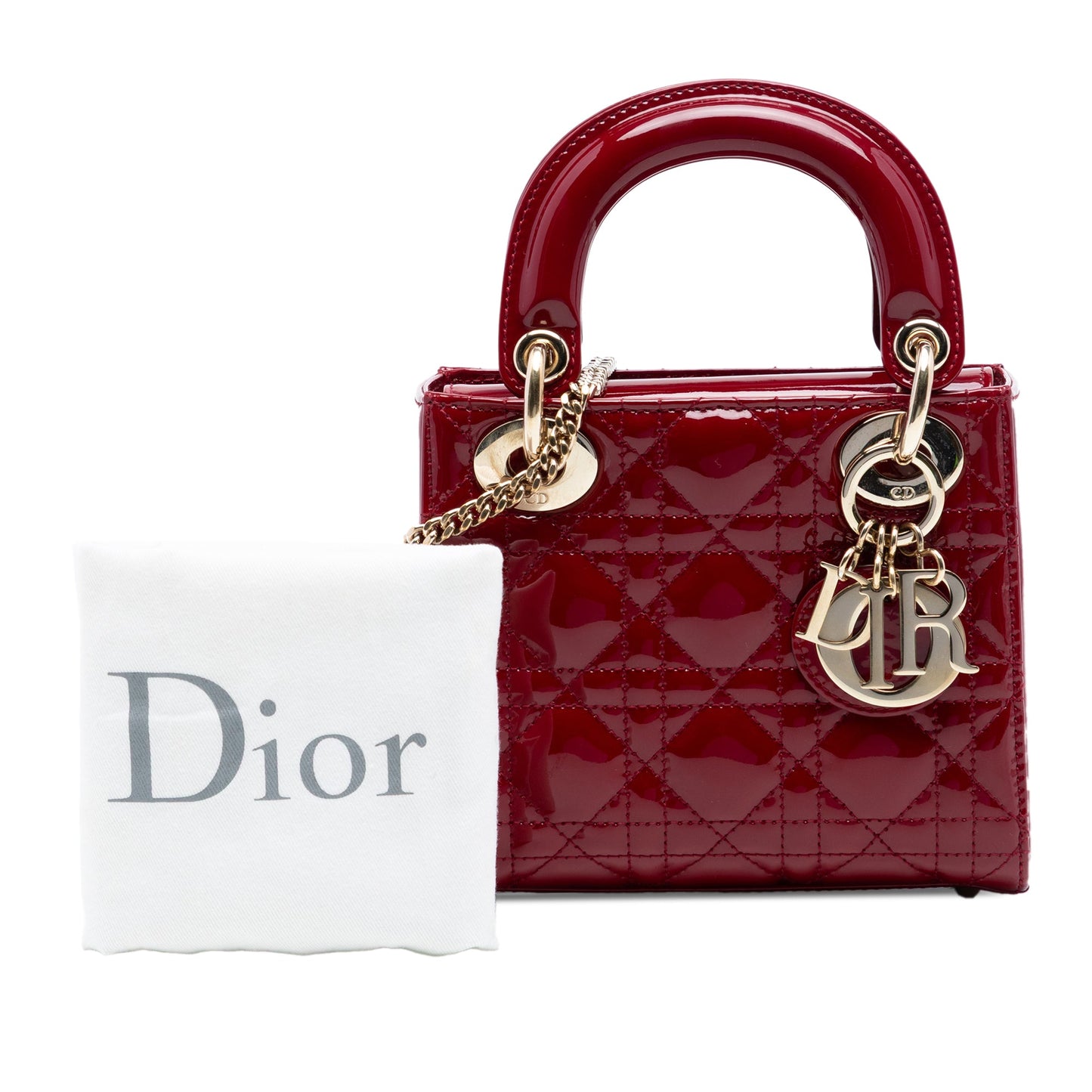 Dior Mini Patent Cannage Lady Dior