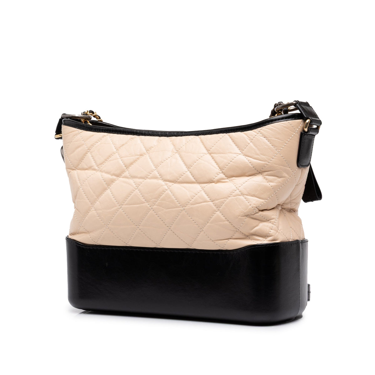 Chanel Medium Bicolor Lambskin Gabrielle Crossbody — Beige