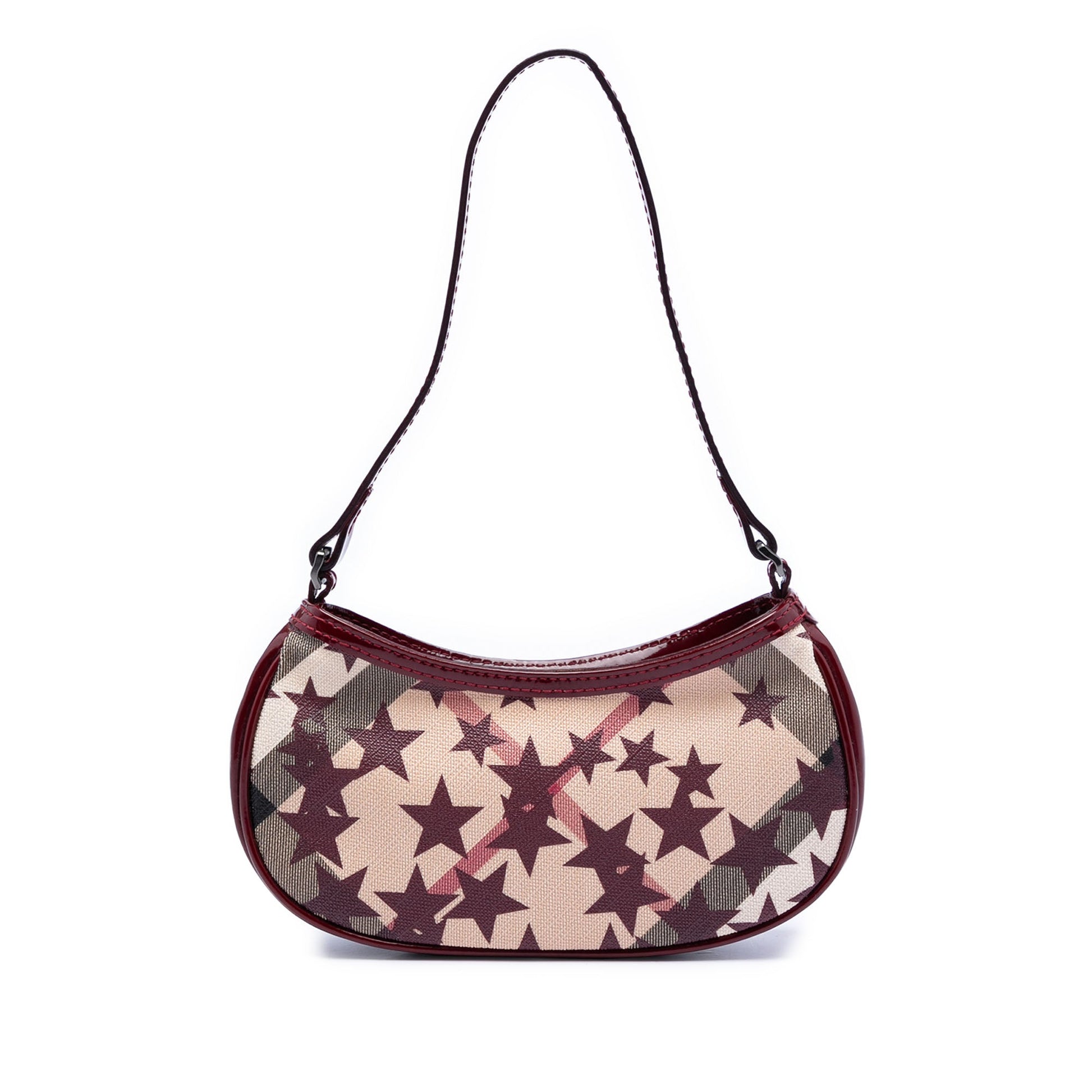 Burberry Mini Supernova Check Coated Canvas Stars Hobo