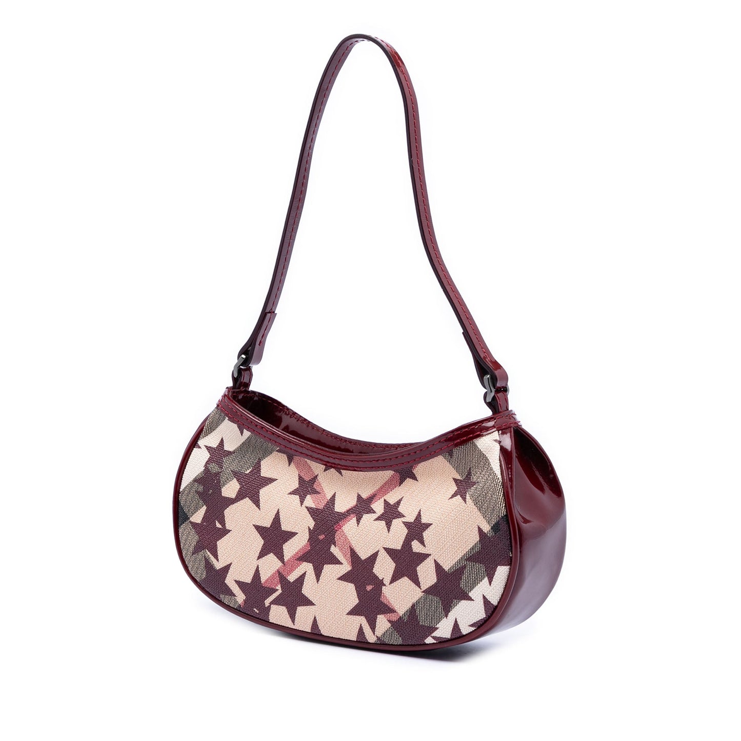 Burberry Mini Supernova Check Coated Canvas Stars Hobo