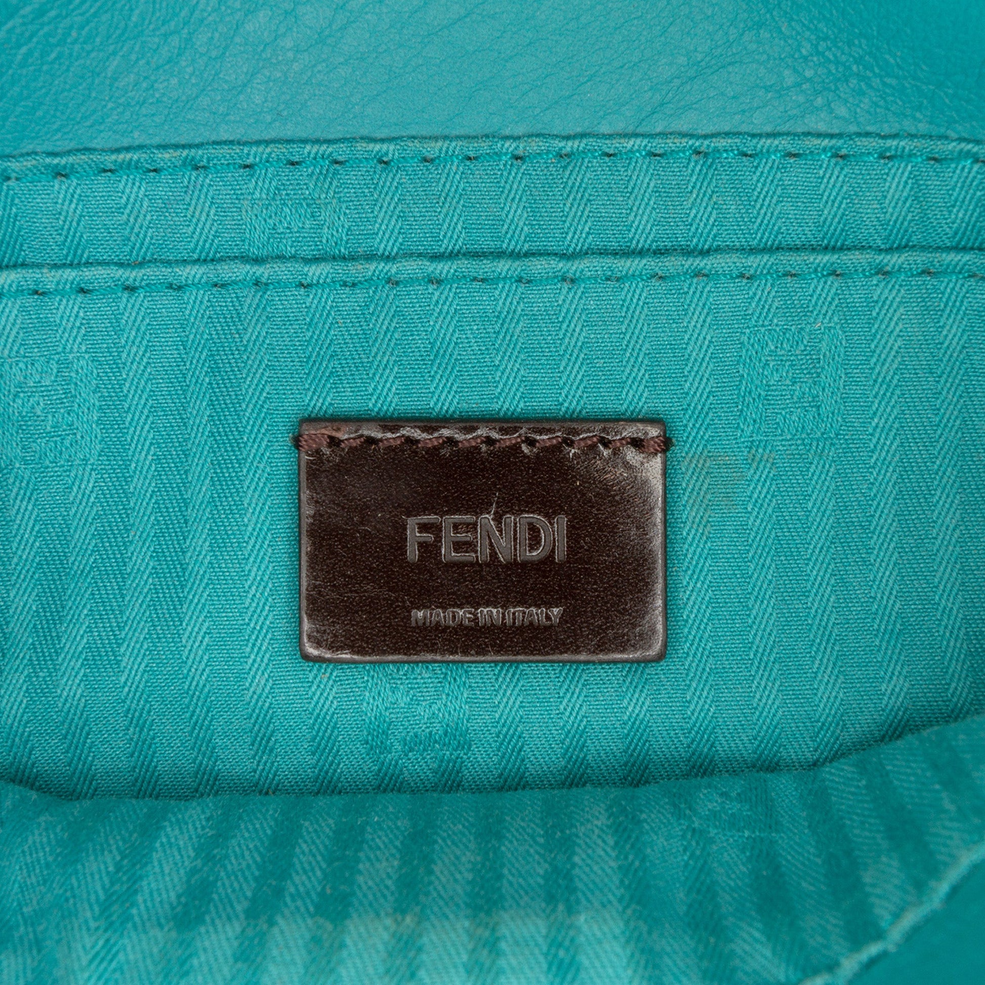 Fendi Leather Fendista Pochette Crossbody
