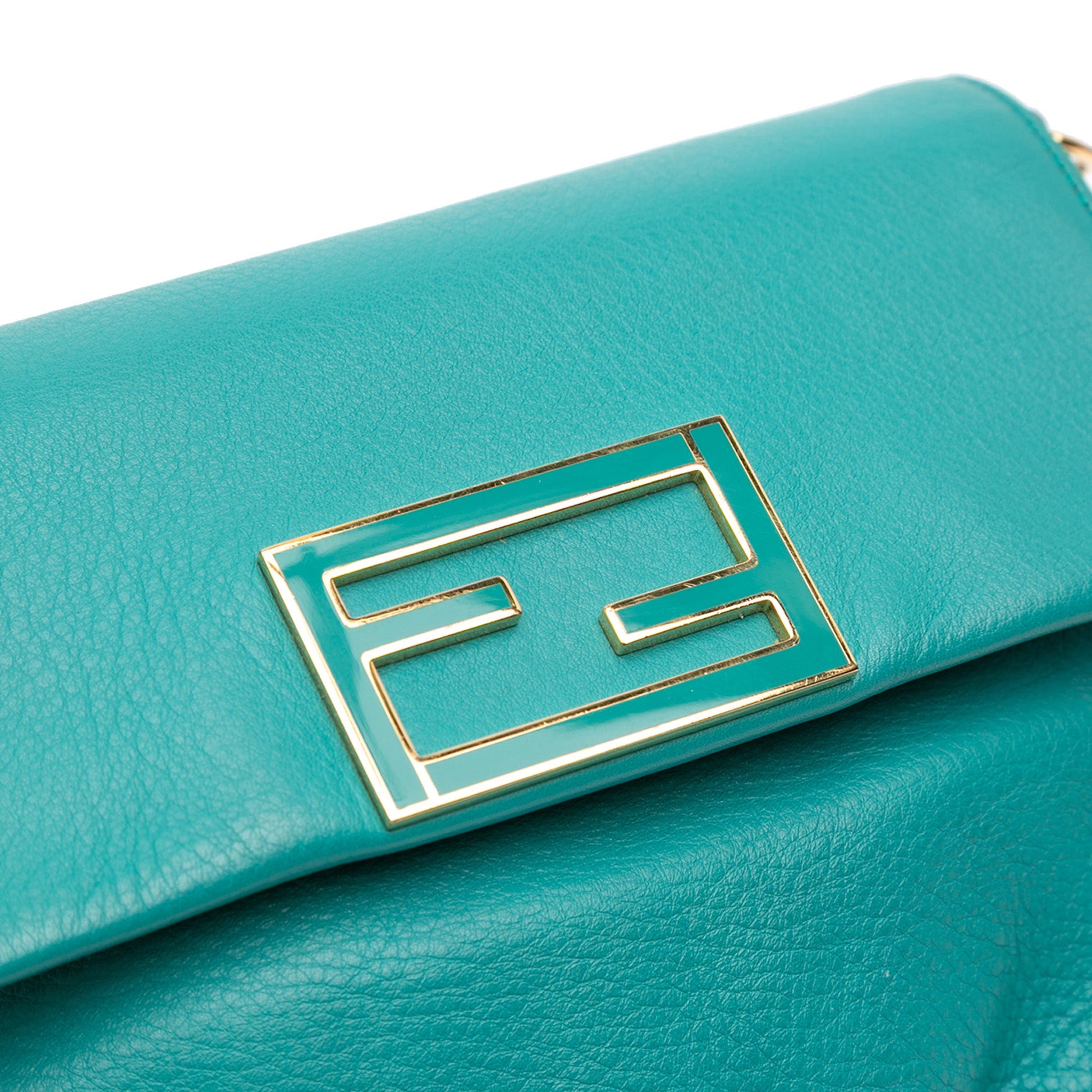 Fendi Leather Fendista Pochette Crossbody