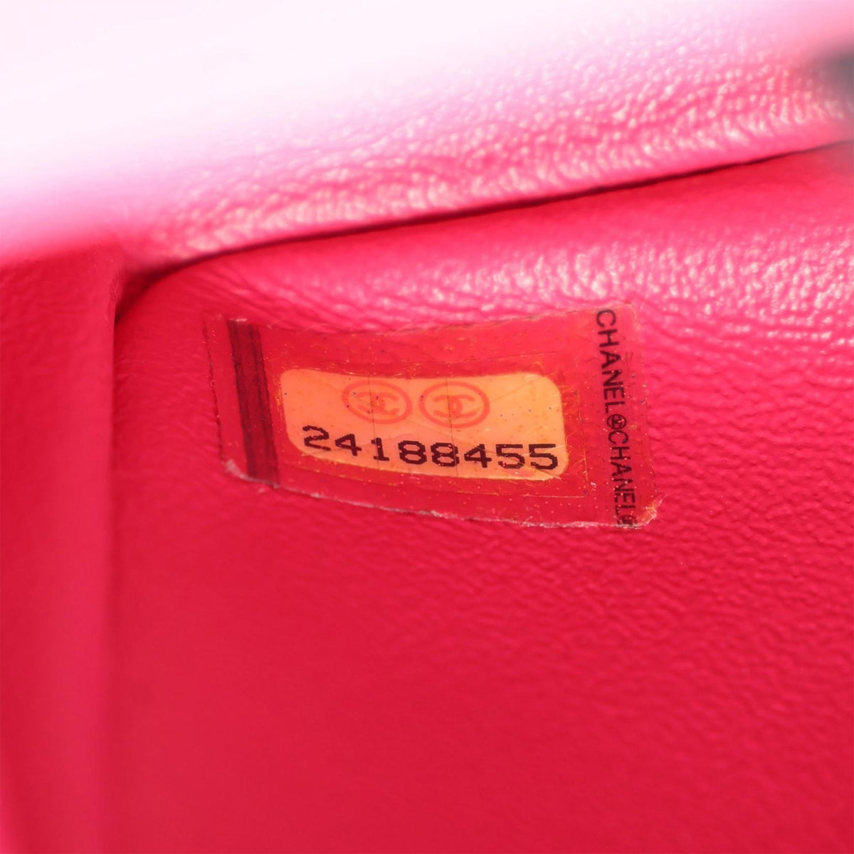 Chanel Mini Square Classic Chevron Lambskin Single Flap — Pink