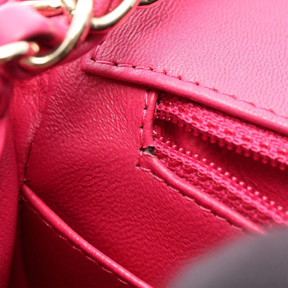 Chanel Mini Square Classic Chevron Lambskin Single Flap — Pink