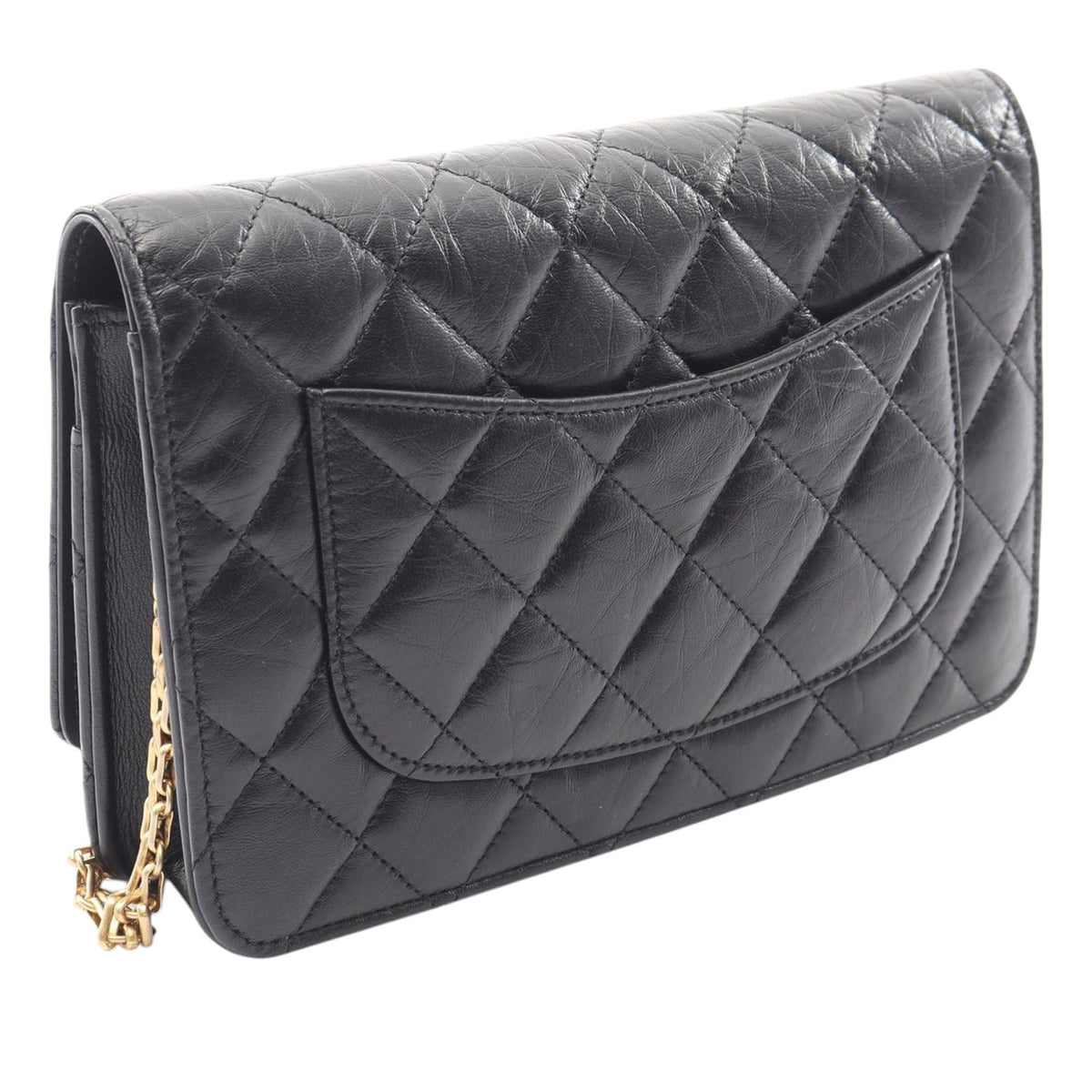 Chanel Quilted Aged Calfskin Reissue 2.55 Wallet on Chain