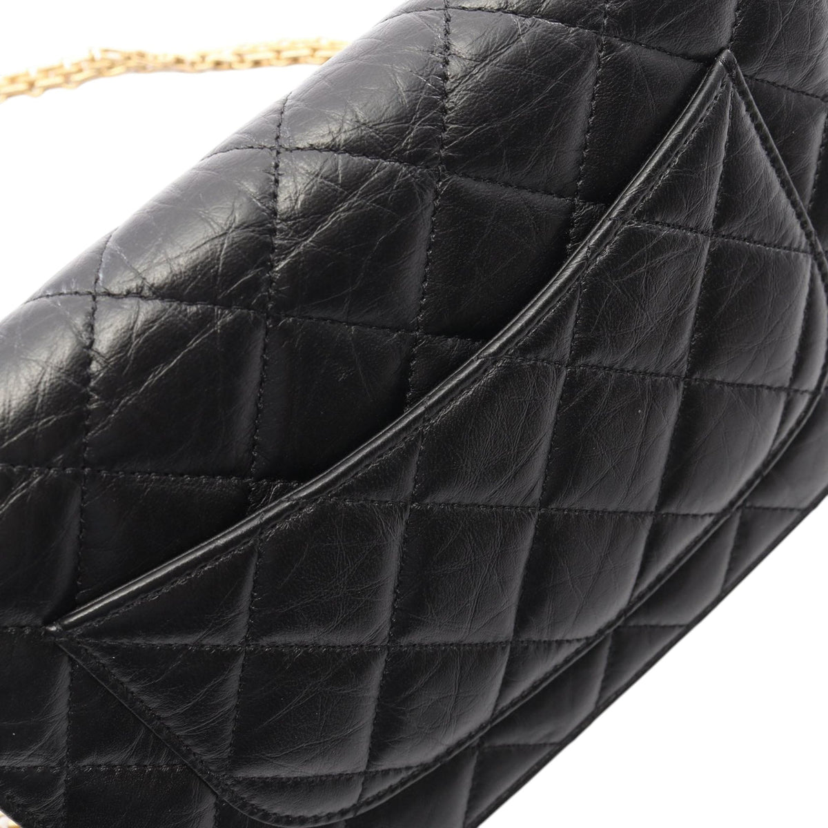 Chanel Quilted Aged Calfskin Reissue 2.55 Wallet on Chain