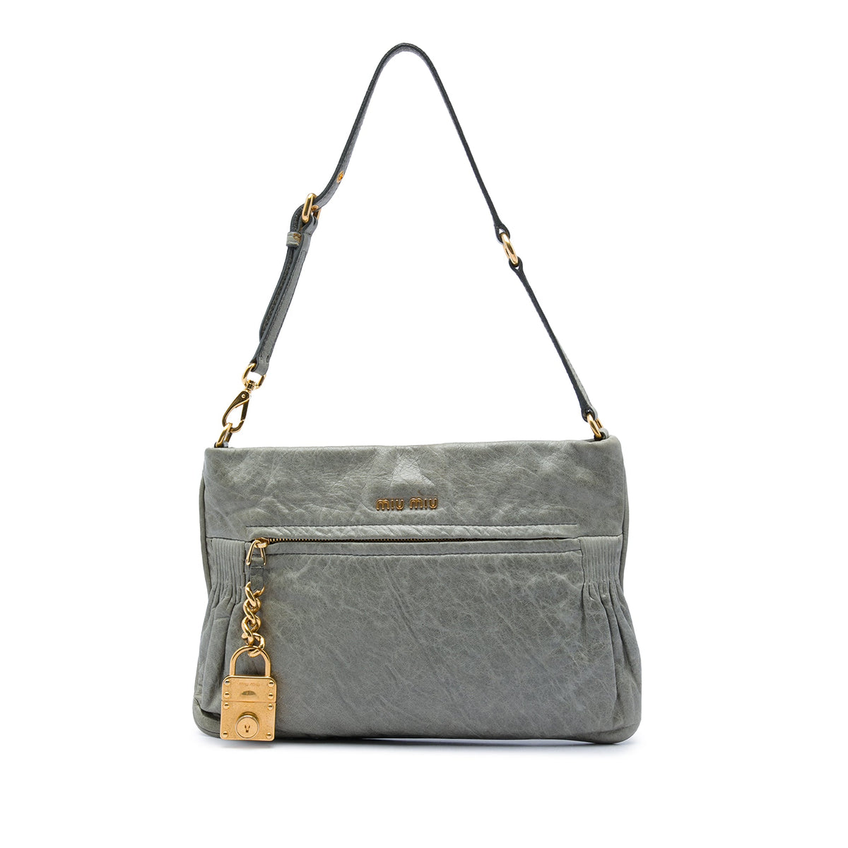 Miu Miu Nappa Charm Shoulder Bag