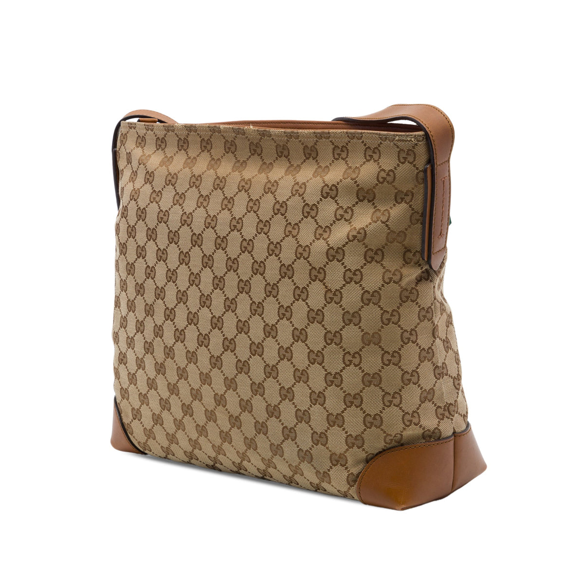 Gucci GG Canvas Web Crossbody — Beige