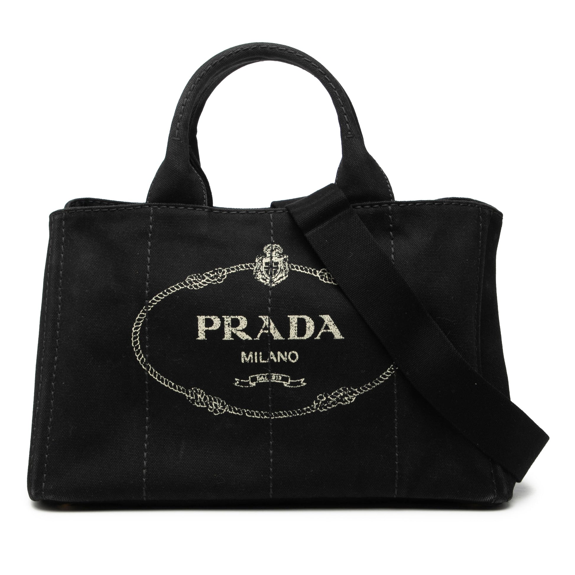 Prada Canvas Canapa Logo Satchel