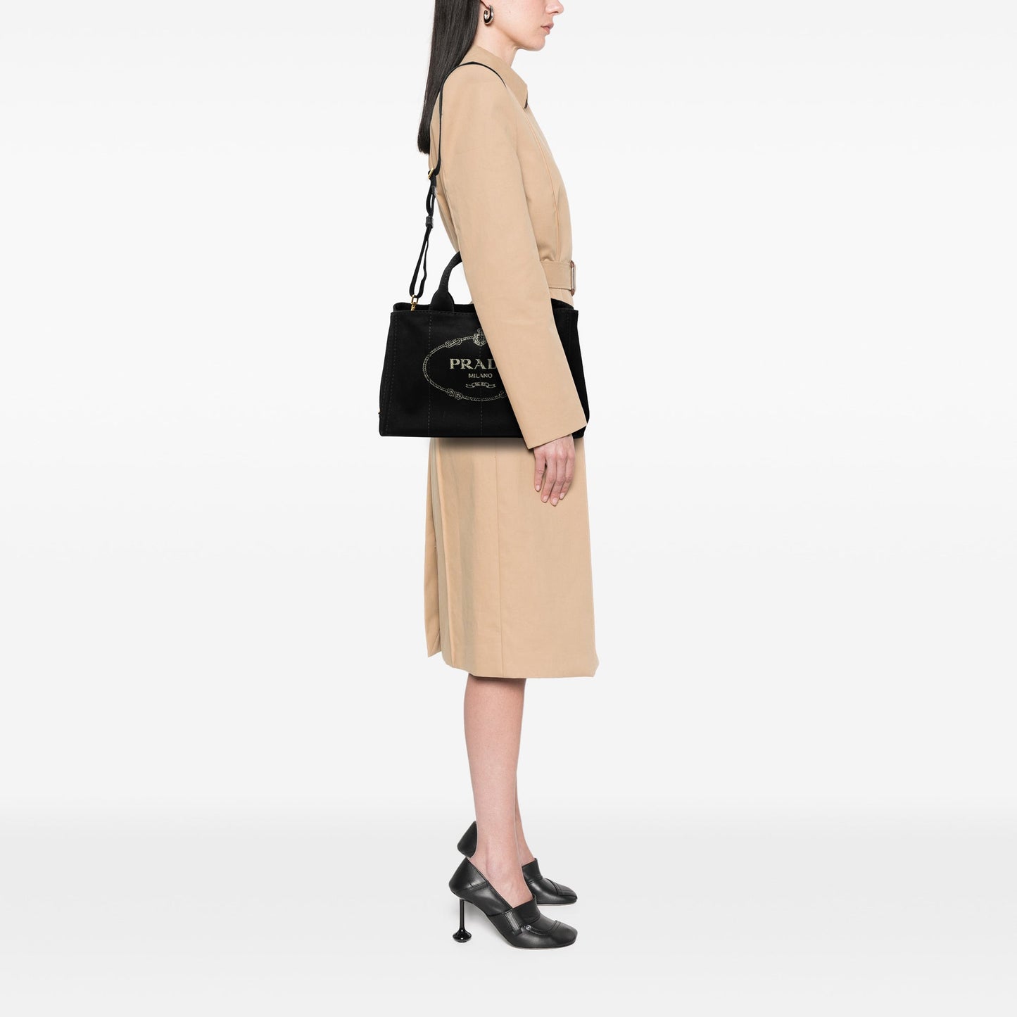 Prada Canvas Canapa Logo Satchel