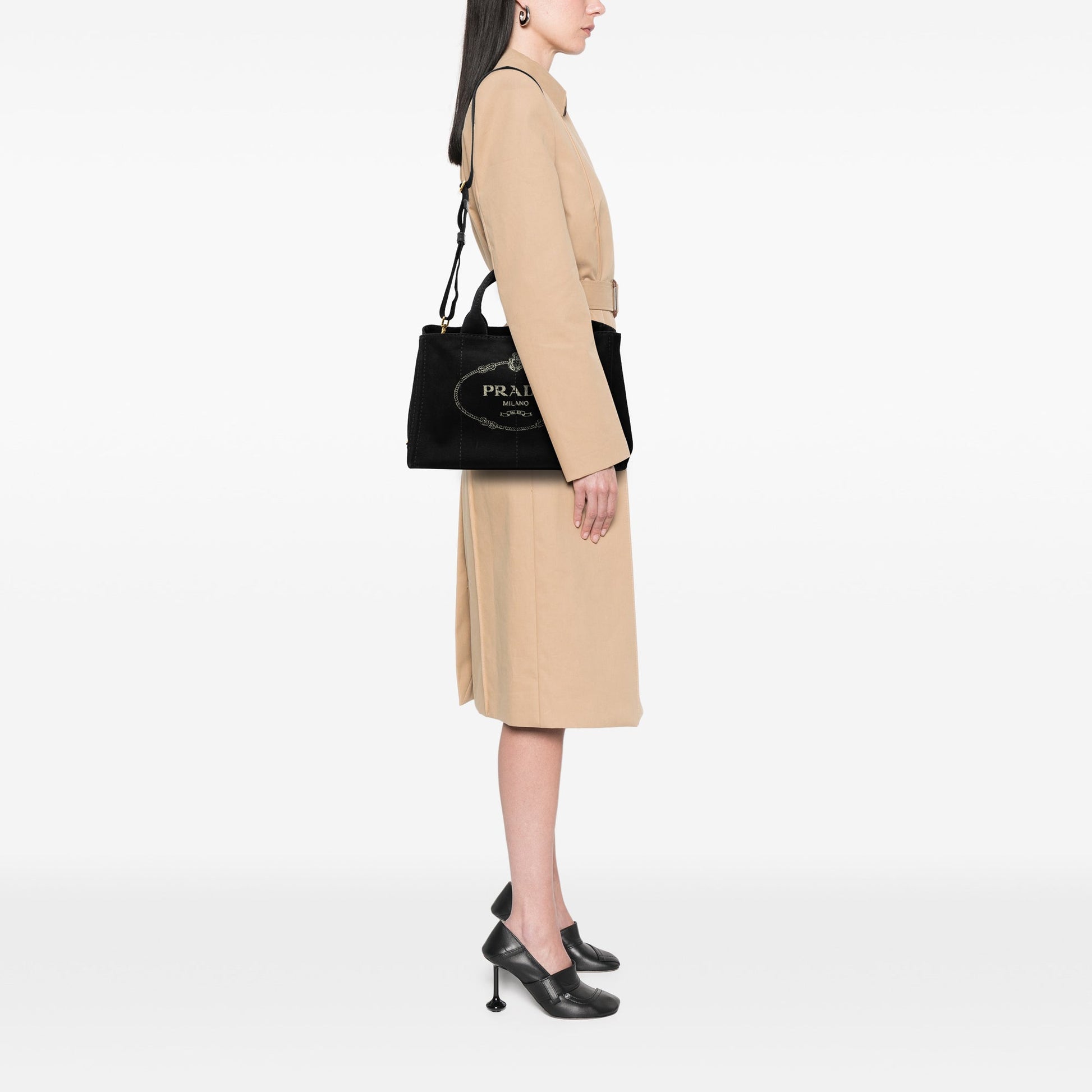 Prada Canvas Canapa Logo Satchel
