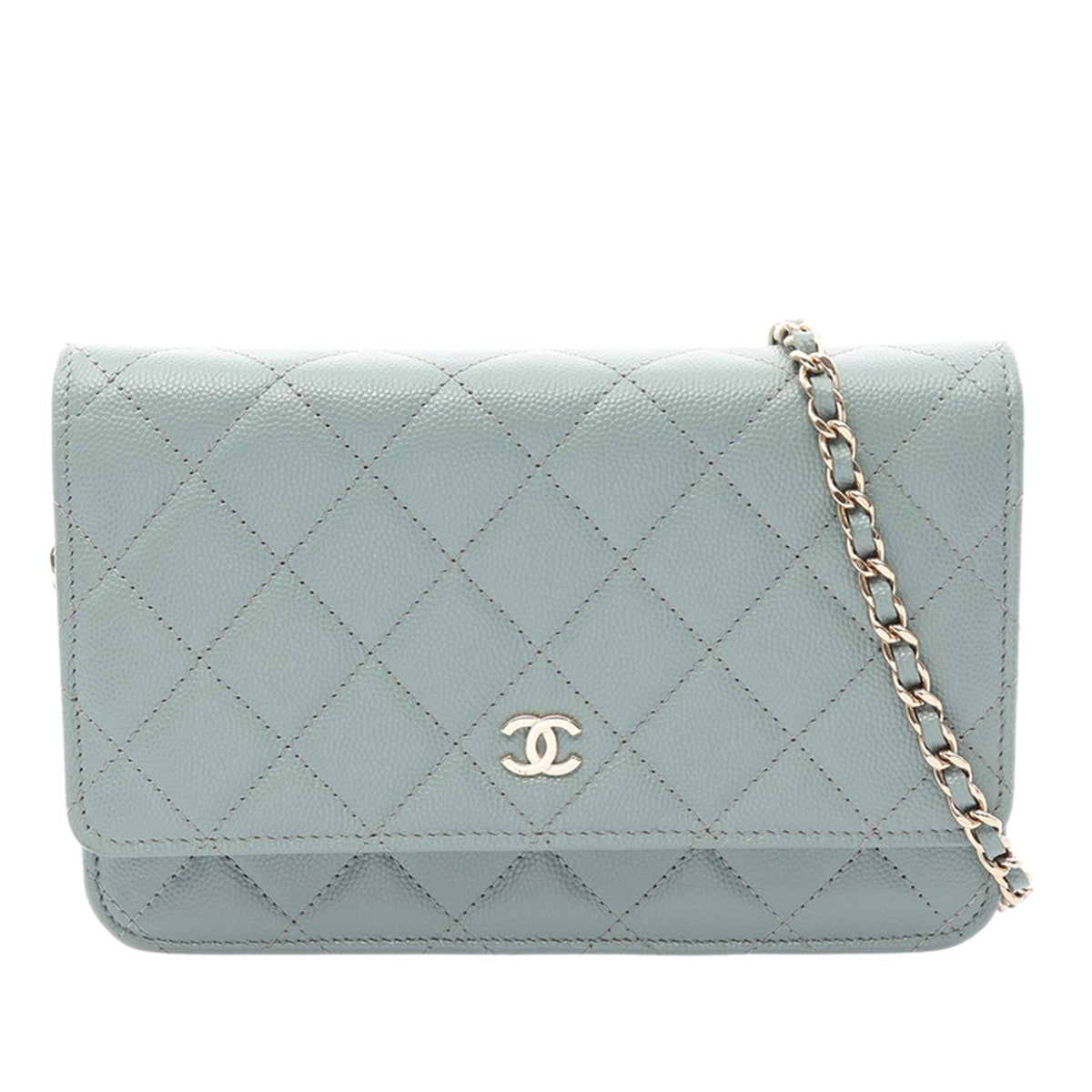 Chanel CC Quilted Caviar Wallet on Chain