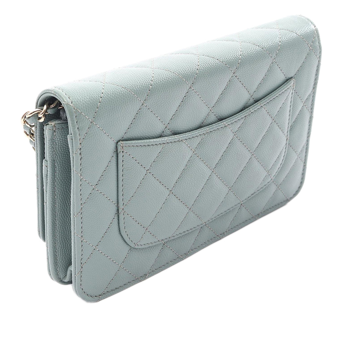 Chanel CC Quilted Caviar Wallet on Chain