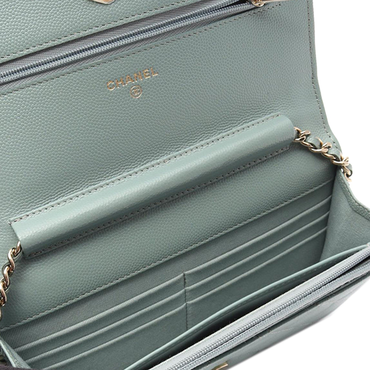 Chanel CC Quilted Caviar Wallet on Chain