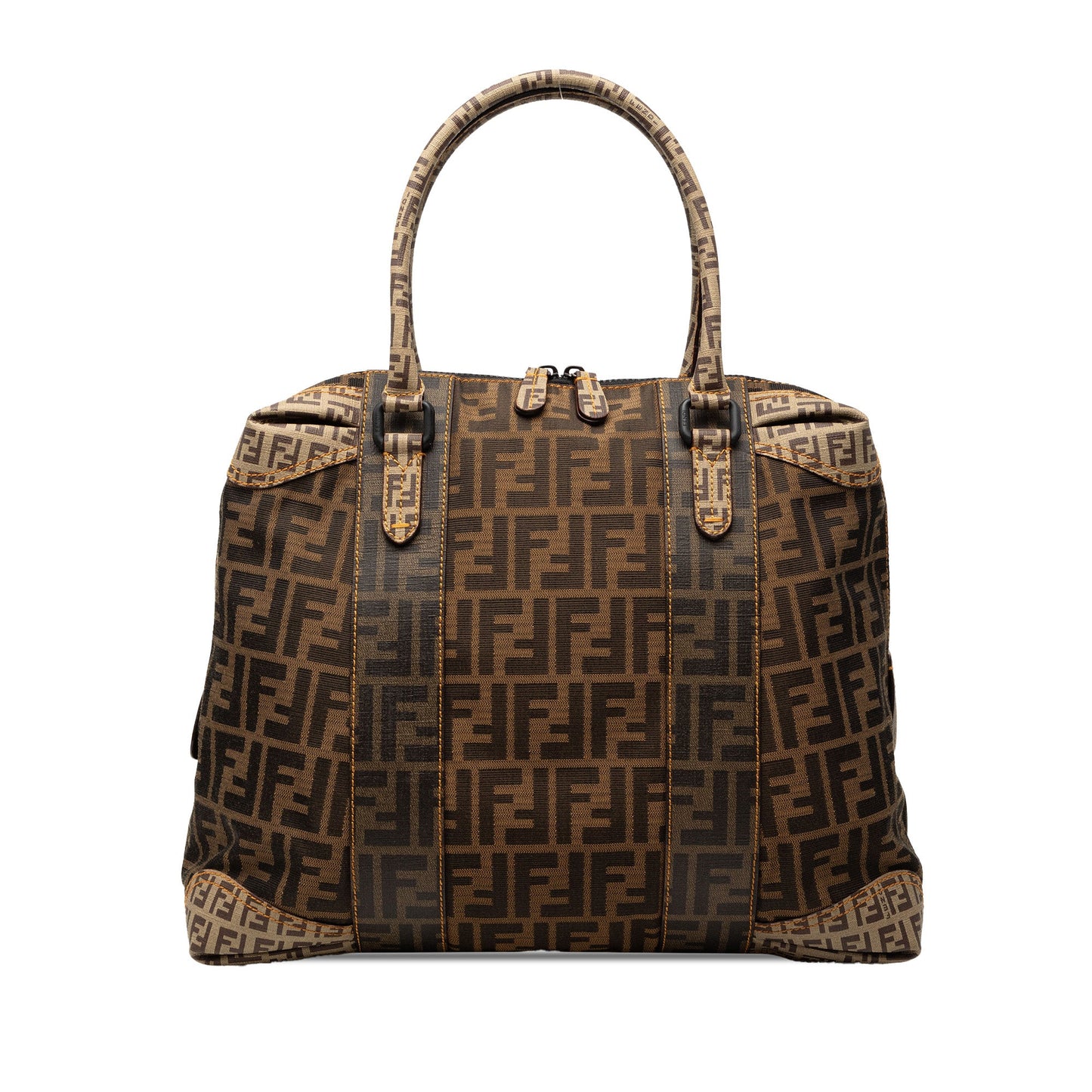 Fendi Large Zucca Canvas Mixed Media Tote
